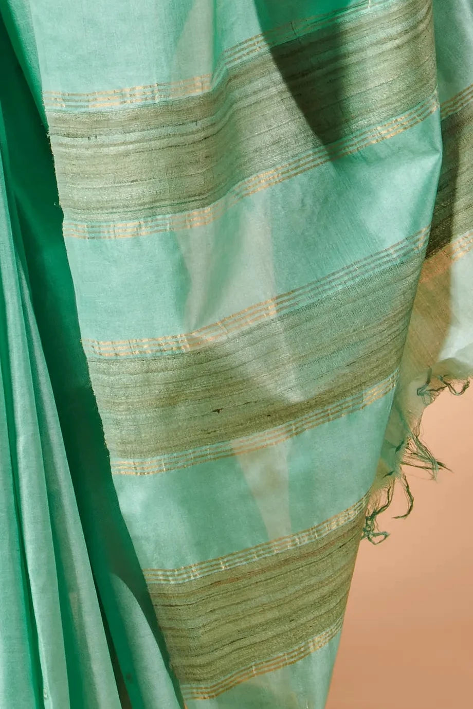 Aqua Blue Butti-Zari Saree with Fine Metallic Pallu